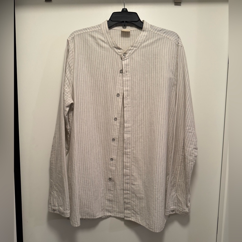 Baldwin Mandarin Collar Cotton Button Down